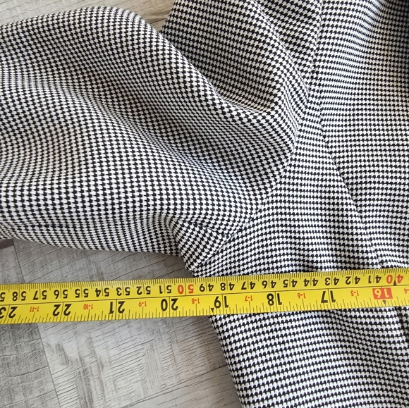 White House Black Market houndstooth stretch blazer sz 8 - Picture 7 of 10